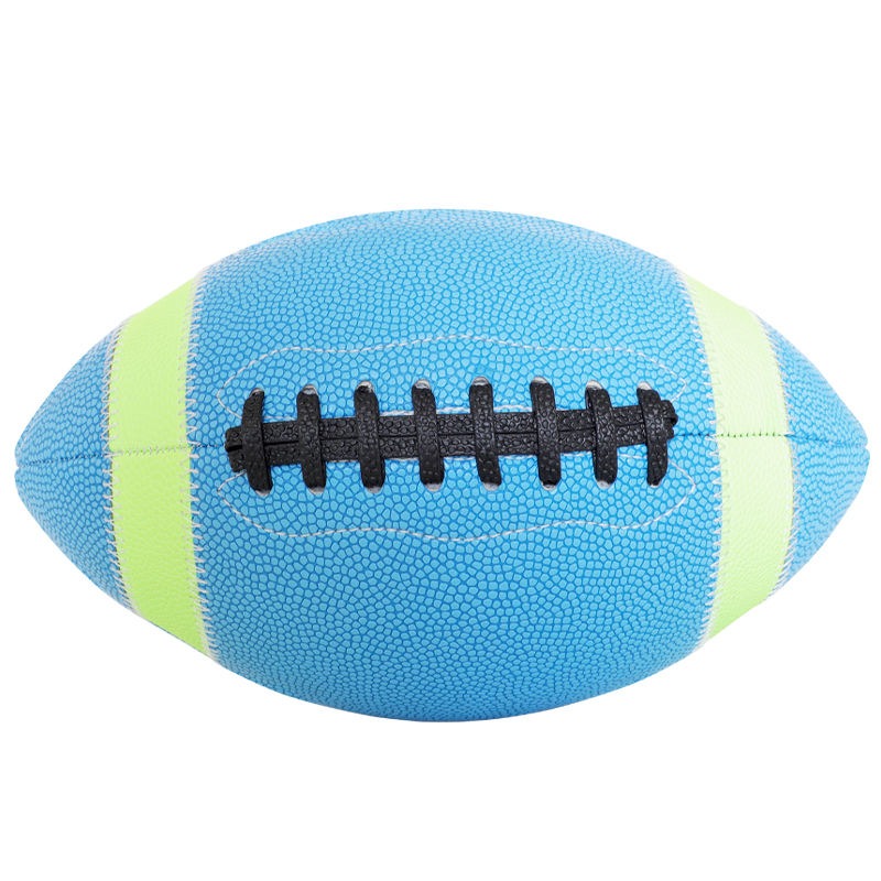 Custom Designed Official Size 9 American Football Ball Holographic Reflective Glow in Dark Girdle
