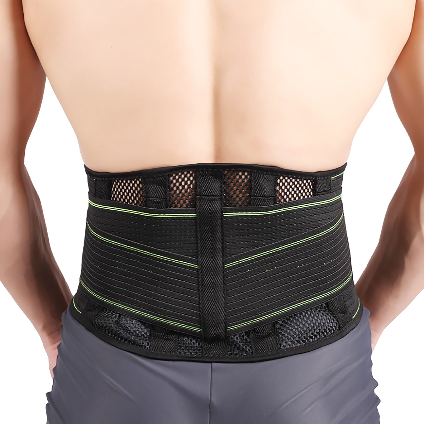 Lower Back Pain Relief Waist Support Belt Slim Back Brace with Breathable Mesh for Men and Women