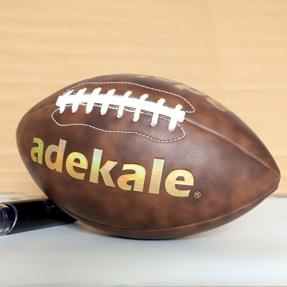 High Quality Custom Logo American Football Ball Microfiber Leather Official Size 9 for Training and Match Factory Sample