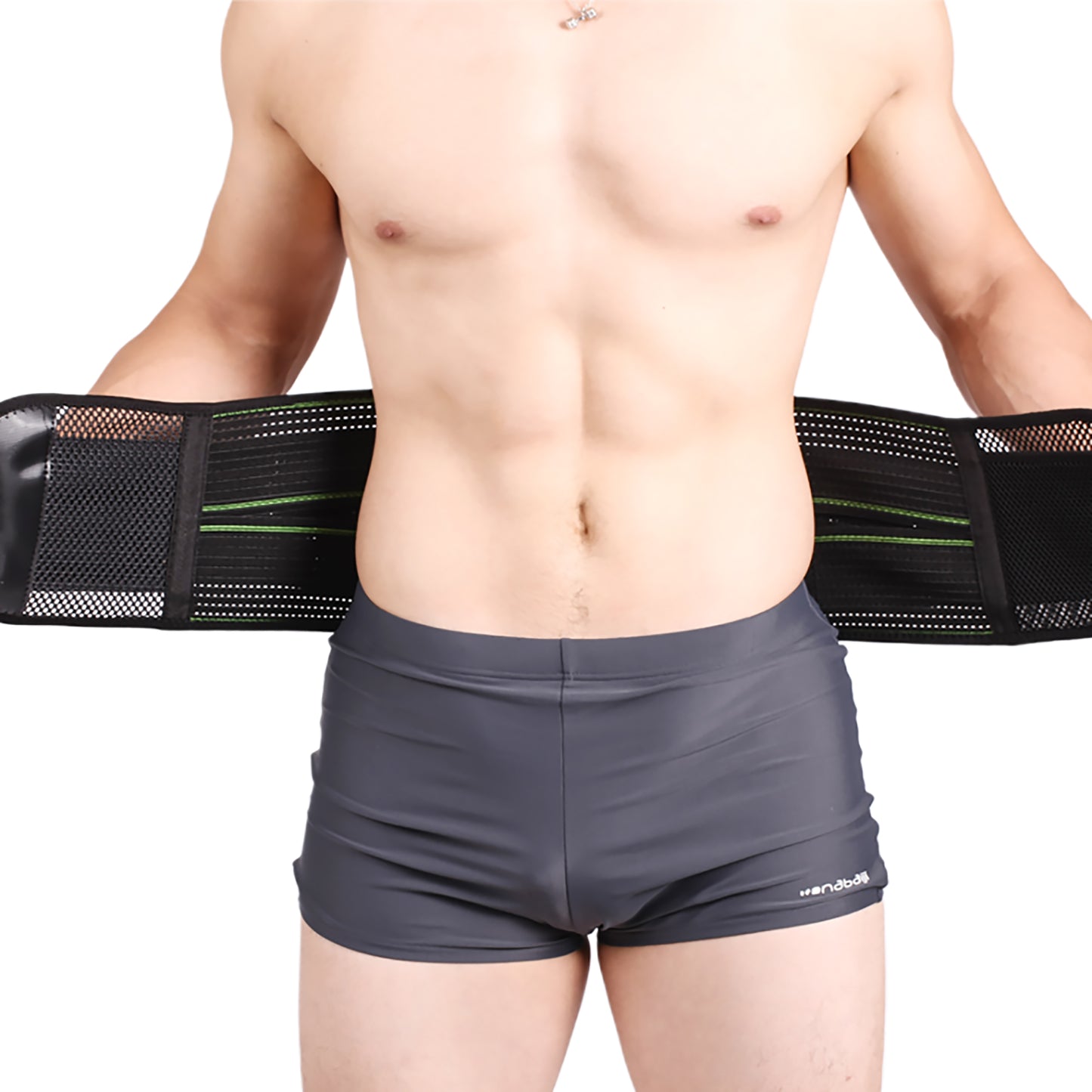 Lower Back Pain Relief Waist Support Belt Slim Back Brace with Breathable Mesh for Men and Women