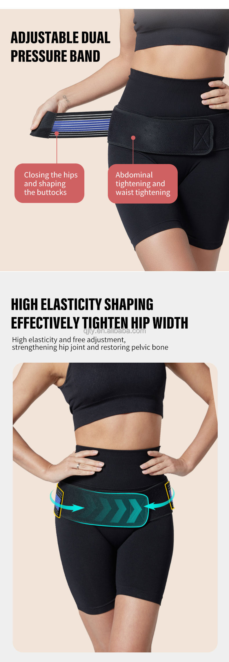 Neoprene Sacroiliac Belt for Men and Women Breathable Lower Back Pain Relief Support Flexible Widened Hip Design
