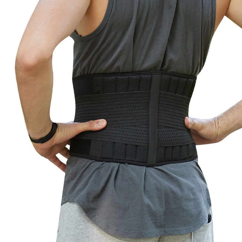 Light Thin Orthopedic Rigid Adjustable Brace 8 Belt Back Protector for Men/Women Flexible Protective Relief for Lower Back Pain