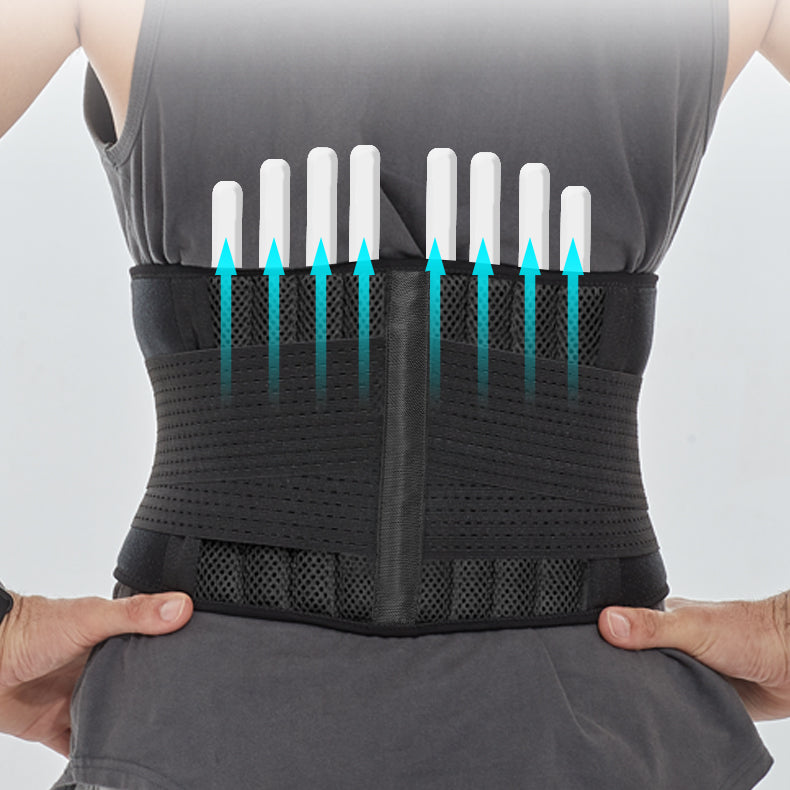 Light Thin Orthopedic Rigid Adjustable Brace 8 Belt Back Protector for Men/Women Flexible Protective Relief for Lower Back Pain