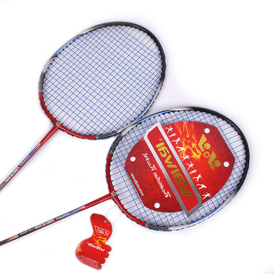 Professional Portable Iron Alloy Steel Practise Training Badminton Racket with Custom logo