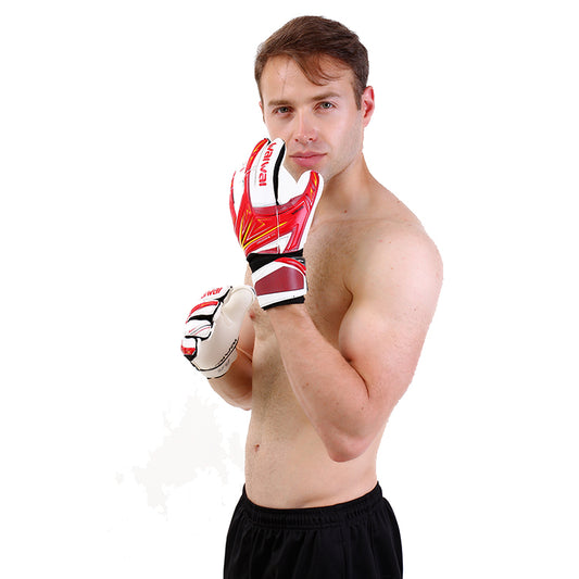 Custom logo Anti-slip Wrist Strap Goalkeeper Gloves Soccer Football Gloves