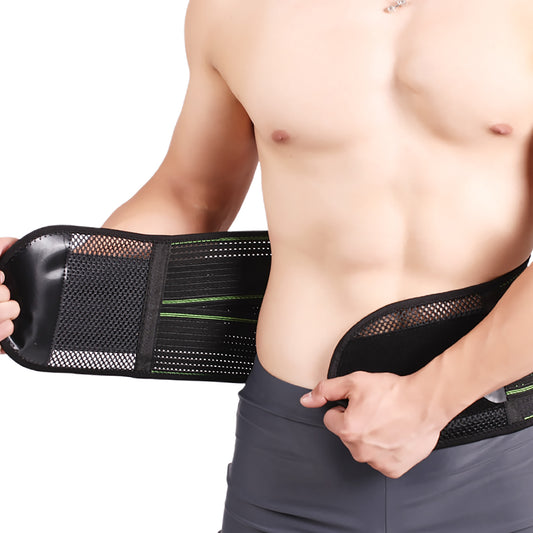 Lower Back Pain Relief Waist Support Belt Slim Back Brace with Breathable Mesh for Men and Women