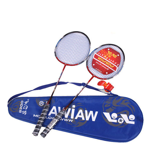Professional Portable Iron Alloy Steel Practise Training Badminton Racket with Custom logo