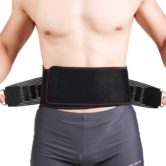 Fashion Metal Ring Breathable Waist Lumbar Lower Back Support Belt with Dual Adjustable Straps