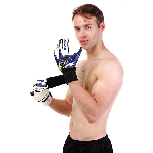 Custom logo Anti-slip Wrist Strap Goalkeeper Gloves Soccer Football Gloves