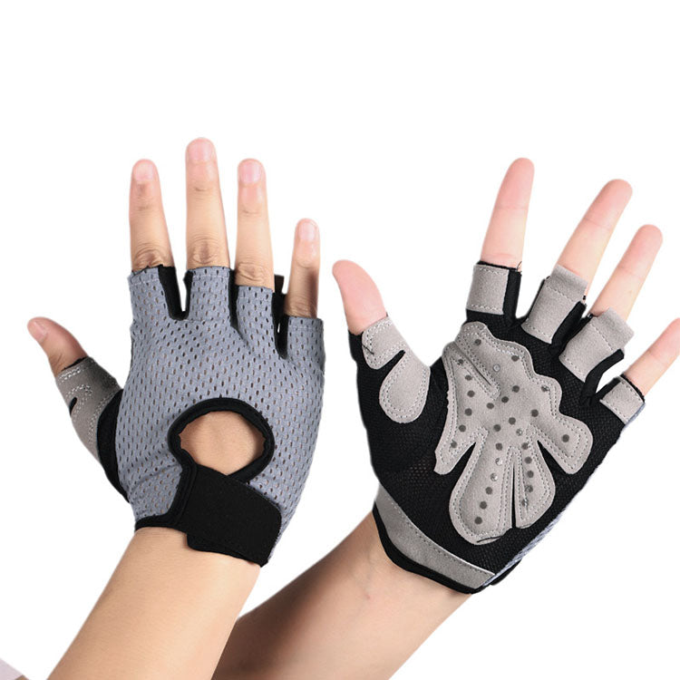 Outdoor Sports Cycling Unisex Gloves Shock Absorbent Anti-slip Half Finger Gloves
