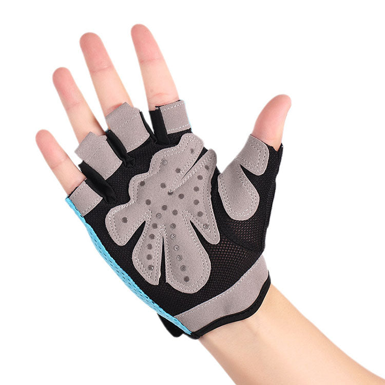 Outdoor Sports Cycling Unisex Gloves Shock Absorbent Anti-slip Half Finger Gloves