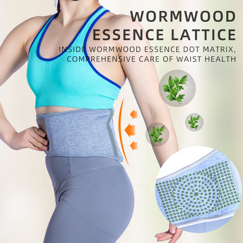 Men Women Winter Thick Waist Warmer Lumbar Support Belt Cosy Warm Belly Stomach Protector with Wormwood Extract