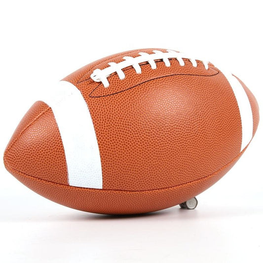 High Quality Deluxe American Football Custom Printed Logo Composite Microfiber Leather for Factory Training and Match