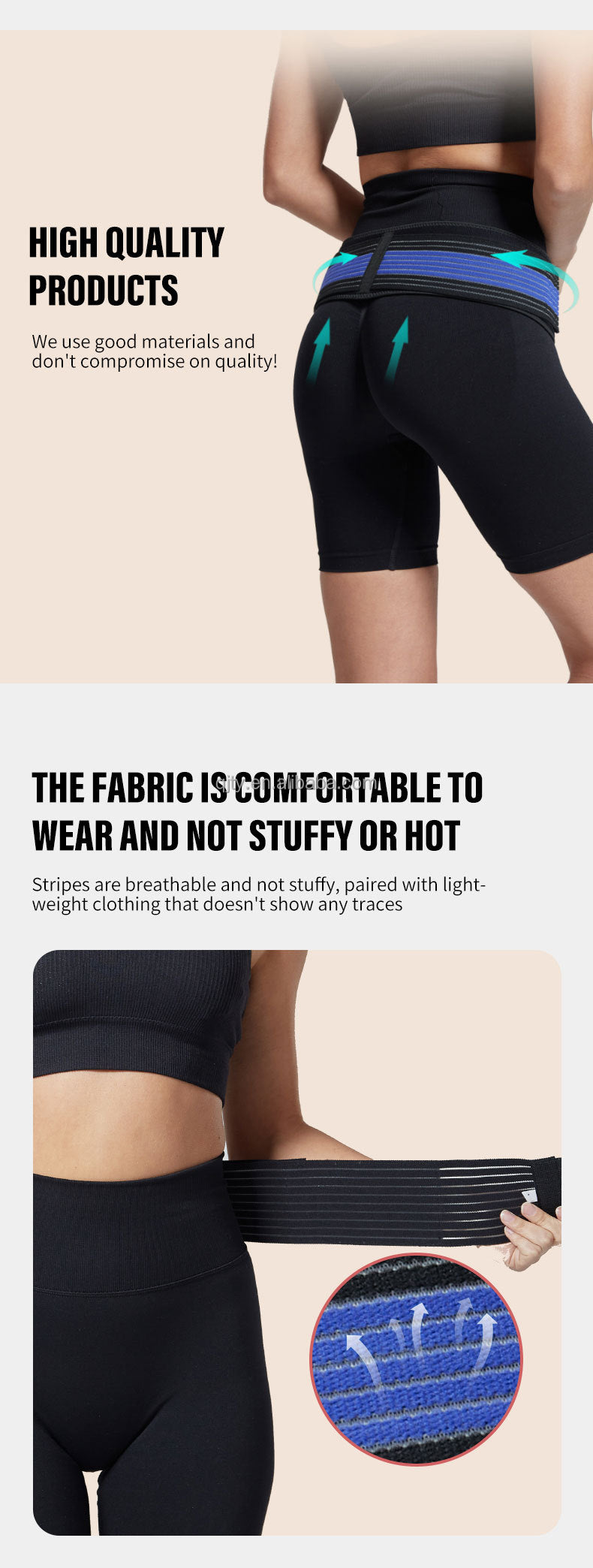 Neoprene Sacroiliac Belt for Men and Women Breathable Lower Back Pain Relief Support Flexible Widened Hip Design