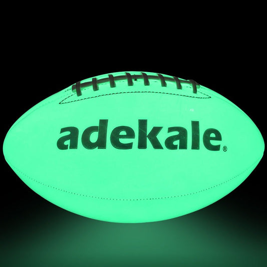 High Quality Durable PU Leather American Football Custom Logo Holographic Fluorescent Glow in Dark Junior Youth Size