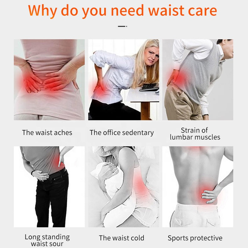 Men Women Winter Thick Waist Warmer Lumbar Support Belt Cosy Warm Belly Stomach Protector with Wormwood Extract