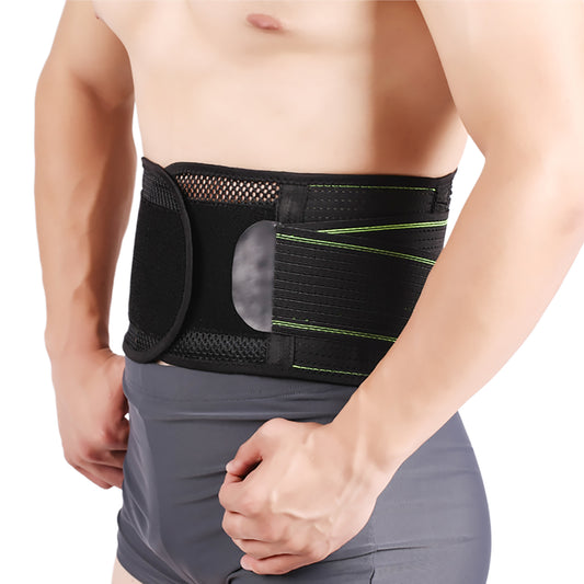 Lower Back Pain Relief Waist Support Belt Slim Back Brace with Breathable Mesh for Men and Women