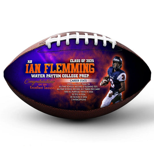 Custom American Football Ball Factory Print Photo Image Logo Top Quality PU Leather OEM Supplier Manufacturer Official Size 9