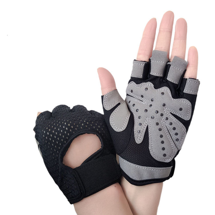 Outdoor Sports Cycling Unisex Gloves Shock Absorbent Anti-slip Half Finger Gloves